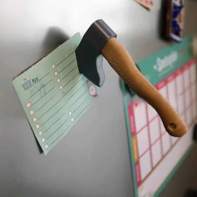 Mini cuchillo divertido, pegatinas magnéticas para nevera, hacha divertida 3D, imán para nevera, decoraciones para el hogar, accesorios para el hogar, nevera para superficie de hierro