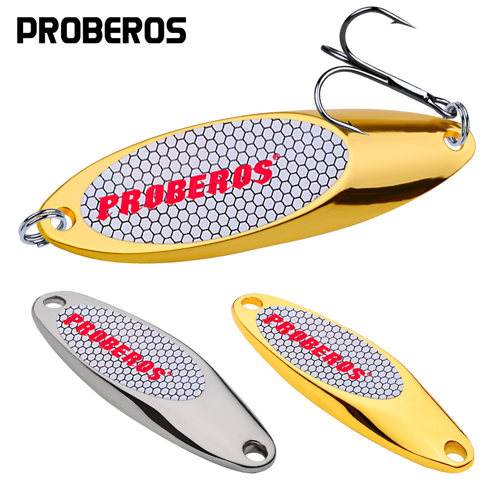PRO BEROS 1.5G-60G Umpan Spinner Logam Umpan Pancing Ikan Trout Umpan Keras Manik Umpan Buatan Alat Ikan Spinnerbait