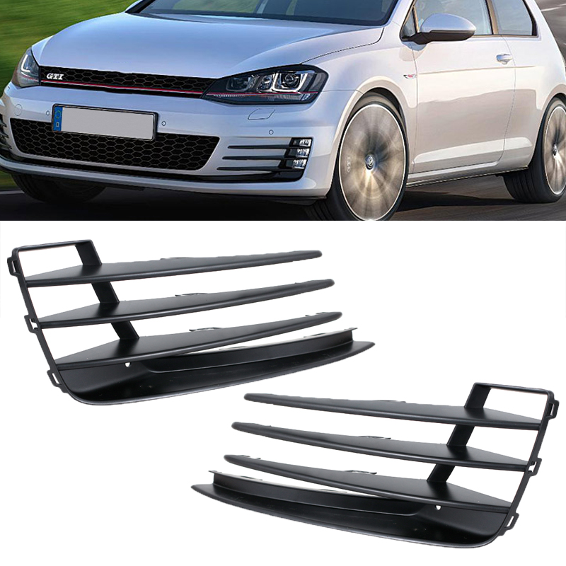 Car Front Bumper Fog Light Grill For VW Golf 7 GTI 2013-2016 Fog Light Open Vent Grille Intake Cover  Fog Light Grill Bumper