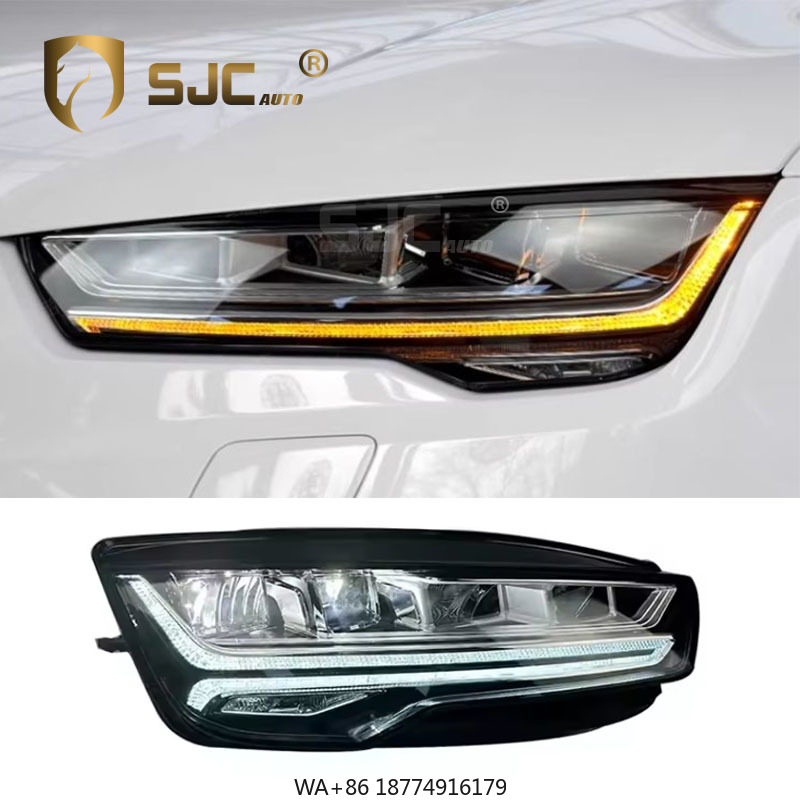 Lampu Depan Mobil untuk A7 11-14, Lampu LED Upgrade Gaya Baru, Lampu Depan LED, Lampu Siang Hari