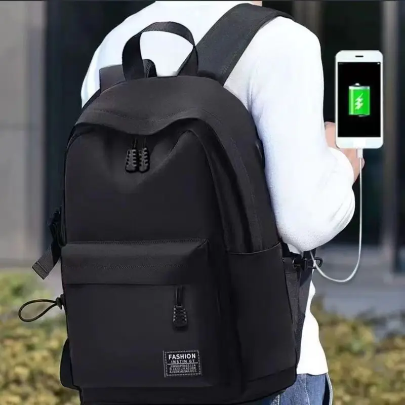 Mochila minimalista de moda para hombre, mochila versátil de gran capacidad, bolsa de viaje para ordenador para estudiantes escolares, mochila Unisex lavable