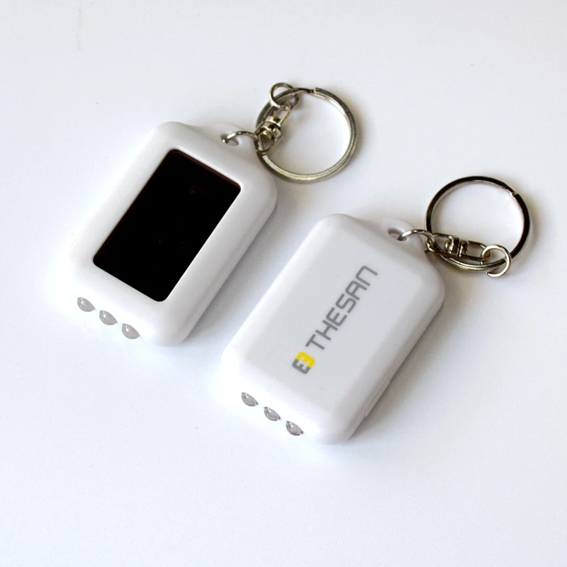 ReadStar 1/2/4PCS Mini Real Solar Power Flashlight 3 LED Keyring Torch Portable Light Outdoor Emergency Light