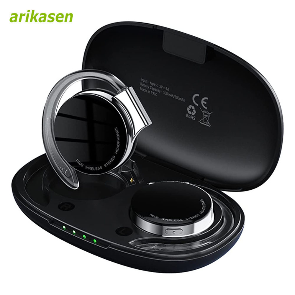 Écouteurs à oreille ouverte TWS sans fil Bluetooth, microphones antibruit, casques avec lumières pour le Sport de course de nuit