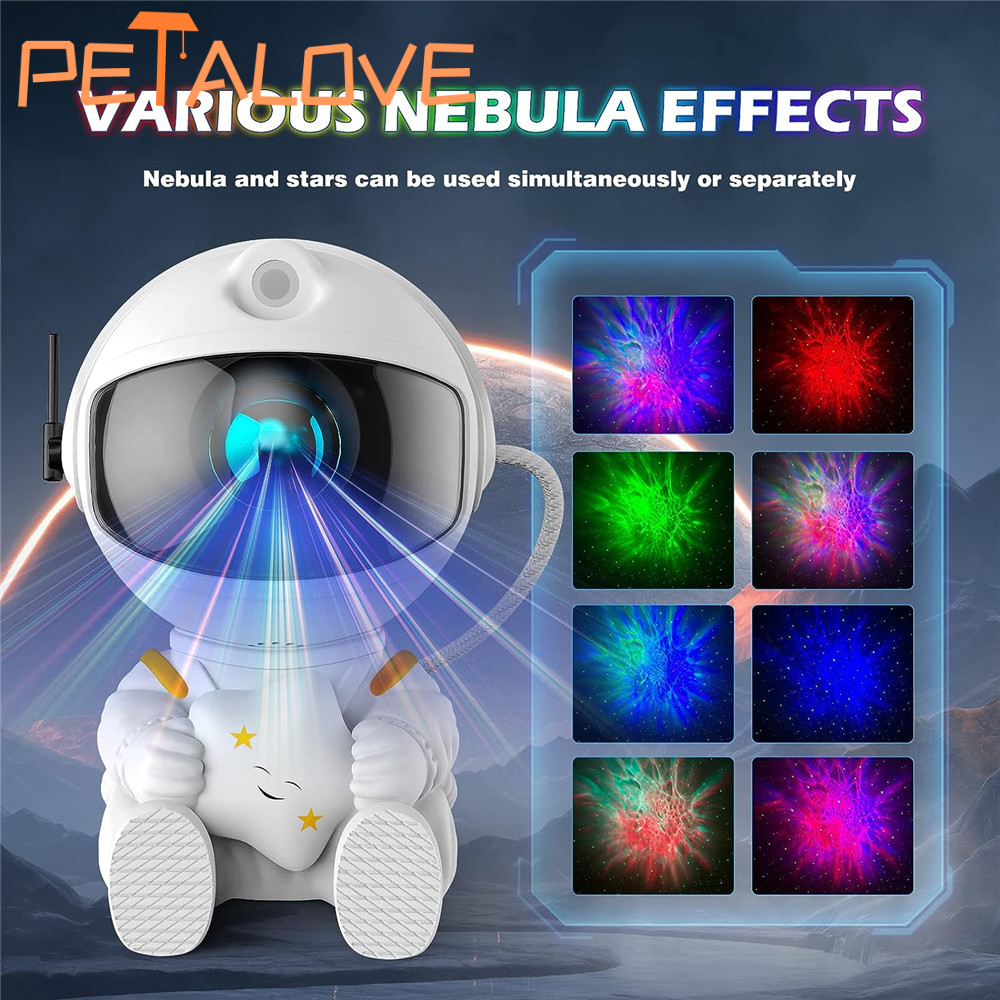 Proyector de estrellas, luz nocturna de galaxia, astronauta, proyector espacial, lámpara de techo de nebulosa estrellada para Halloween, Navidad, regalo de cumpleaños