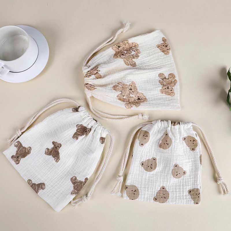 Sacos de algodão para bebês, empilhadores de fraldas, organizador, bolsa de fraldas, acessórios para bebês, bolsa de fraldas essenciais para bebês