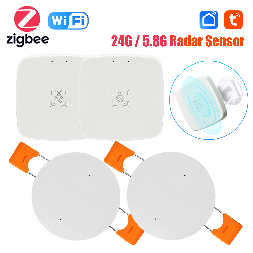 Tuya Zigbee Con Người MmWave Sự Hiện Diện Cảm Biến Radar Detector Wifi Cuộc Sống Thông Minh Cảm Biến Chuyển Động Với Độ Sáng/Phát Hiện Khoảng Cách Không Dây