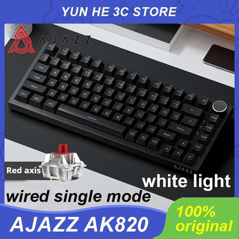 AJAZZ-AK820 proメカニカルゲーミングキーボード,TFTスクリーン,多機能ノブ,有線,2.4GHz,Bluetooth接続,PC,ak820