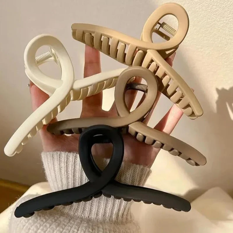 Koreanische Mode Große Kreuzförmige Matte Haarklammer Krabbenklammern für Frauen und Mädchen Haarspangen Haaraccessoires