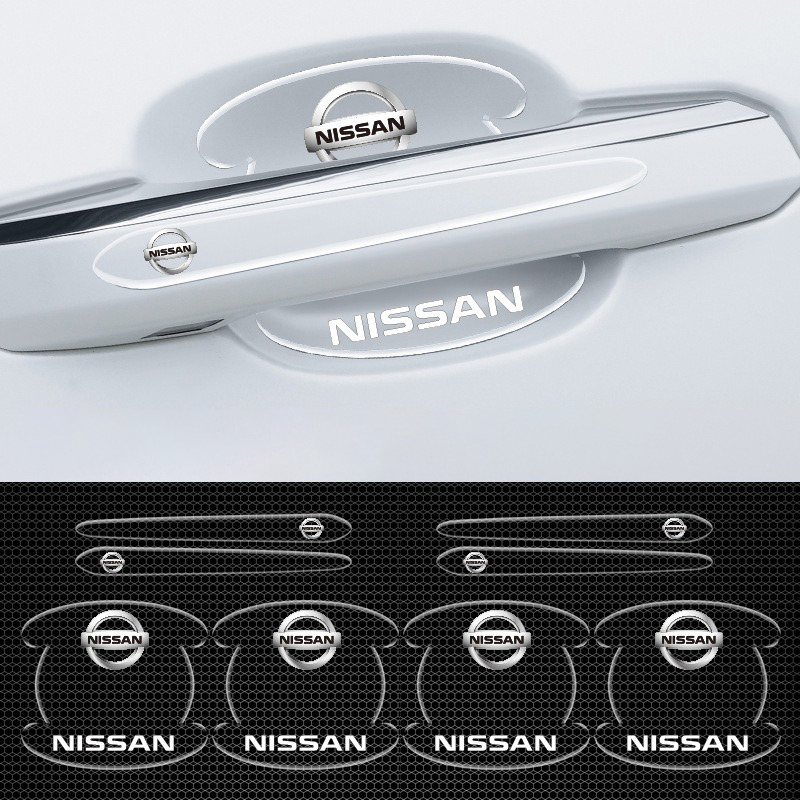 8 Stuks Auto Deurklink Sticker Transparante Anti-Kras Beschermende Strip Voor Nissan Qashqai X-Trail Note Juke Sentra Patrouille Blad