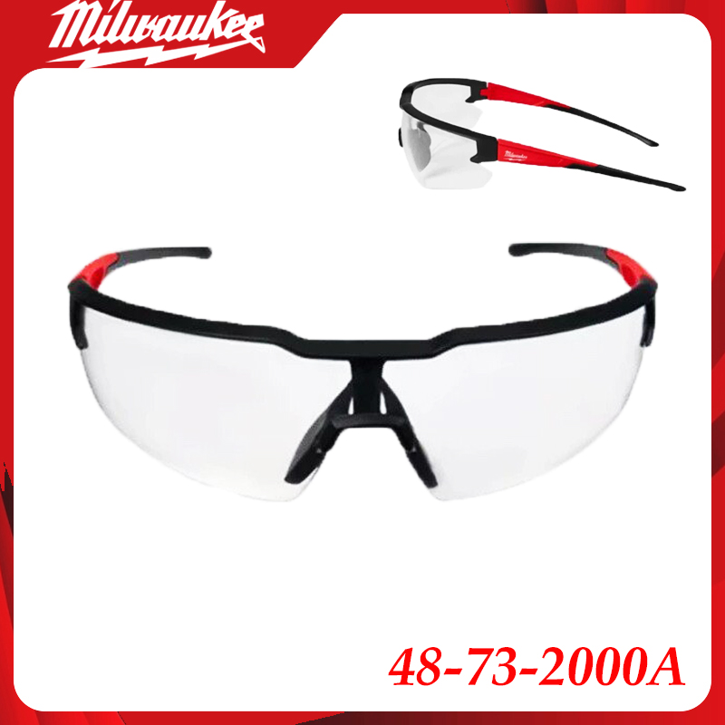 Milwaukee 48-73-2000A Gafas de seguridad transparentes, lentes antivaho y resistentes a los arañazos, gafas protectoras de máxima comodidad, accesorios para herramientas