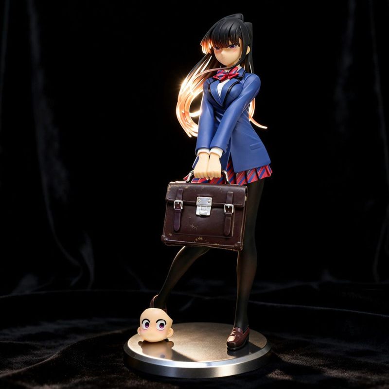 Komi kan niet communiceren Shoko Komi JK Uniform Staande Schattige Actiefiguur Face Swap Model Bureaudecoratie Anime Fans Speelgoed Cadeau