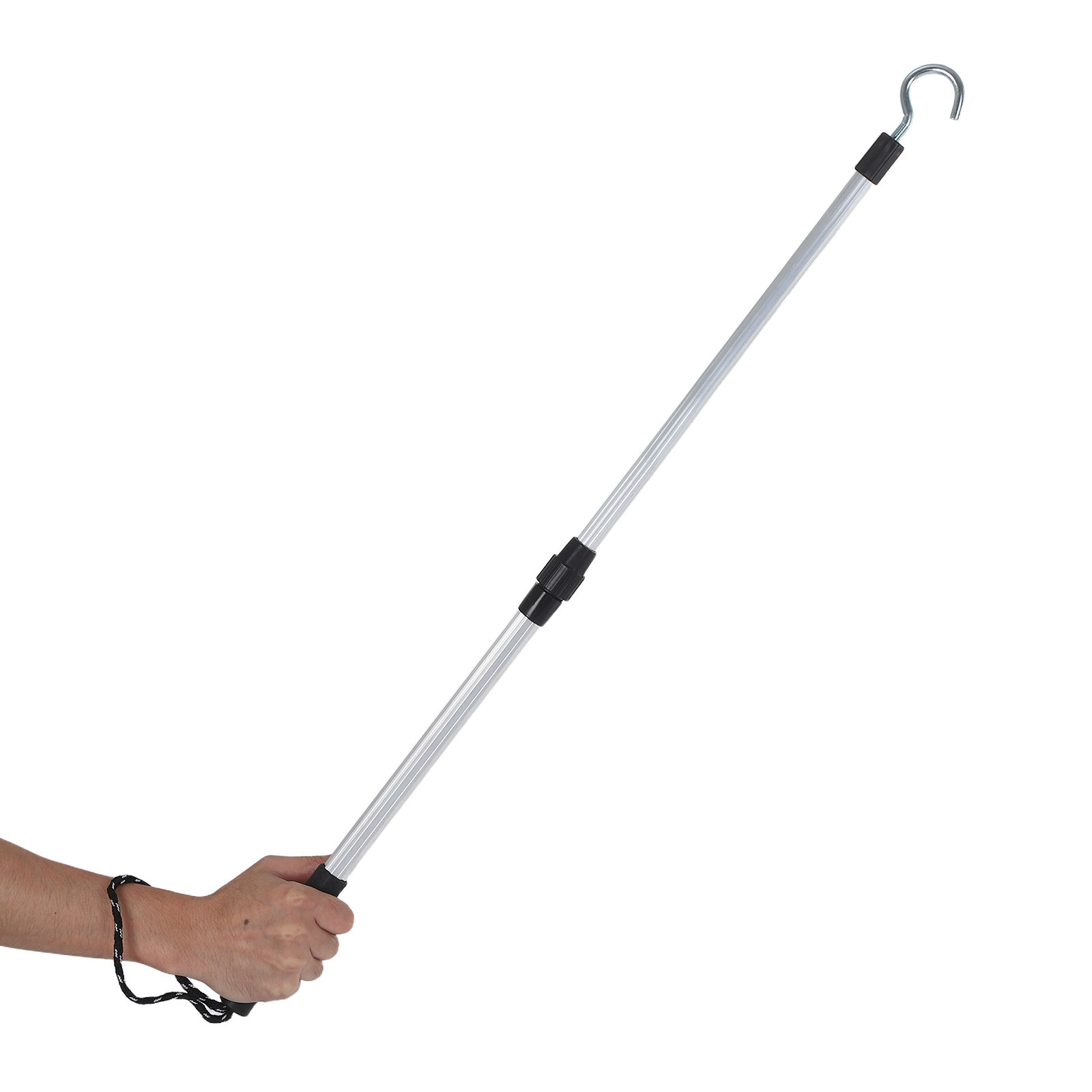 Sistema de Escalera Retráctil para Ático con Varilla de Soporte Telescópica, Kit de Escalera Resistente para Fácil Acceso al Techo, Barra Extensible