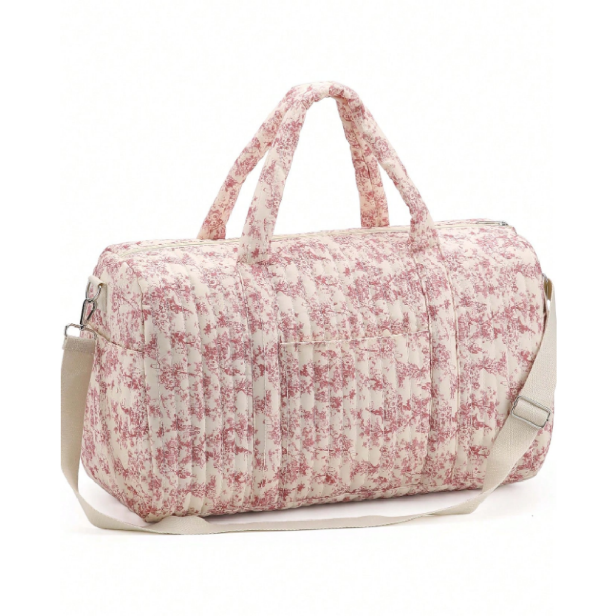 Large Capacity Mommy Bag Travel Tote Bag for Women Baby Diaper Bag Floral Print Multifunctional Crossbody Bag