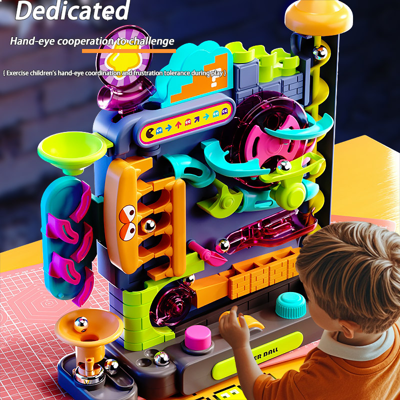Educatief Montessori-speelgoed Multi-layer Track Adventure Game Rail Rolling Ball Model Interactieve hersenen voor kinderen Kinderen