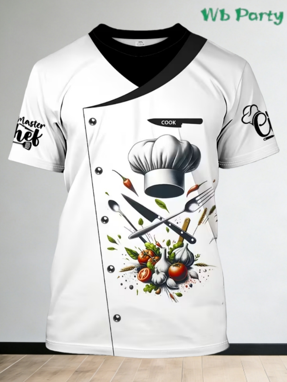 Camisetas masculinas 3d impresso moda chef gráfico verão manga curta trabalho camisetas soltas leves oversized engraçado trabalho camisetas topos