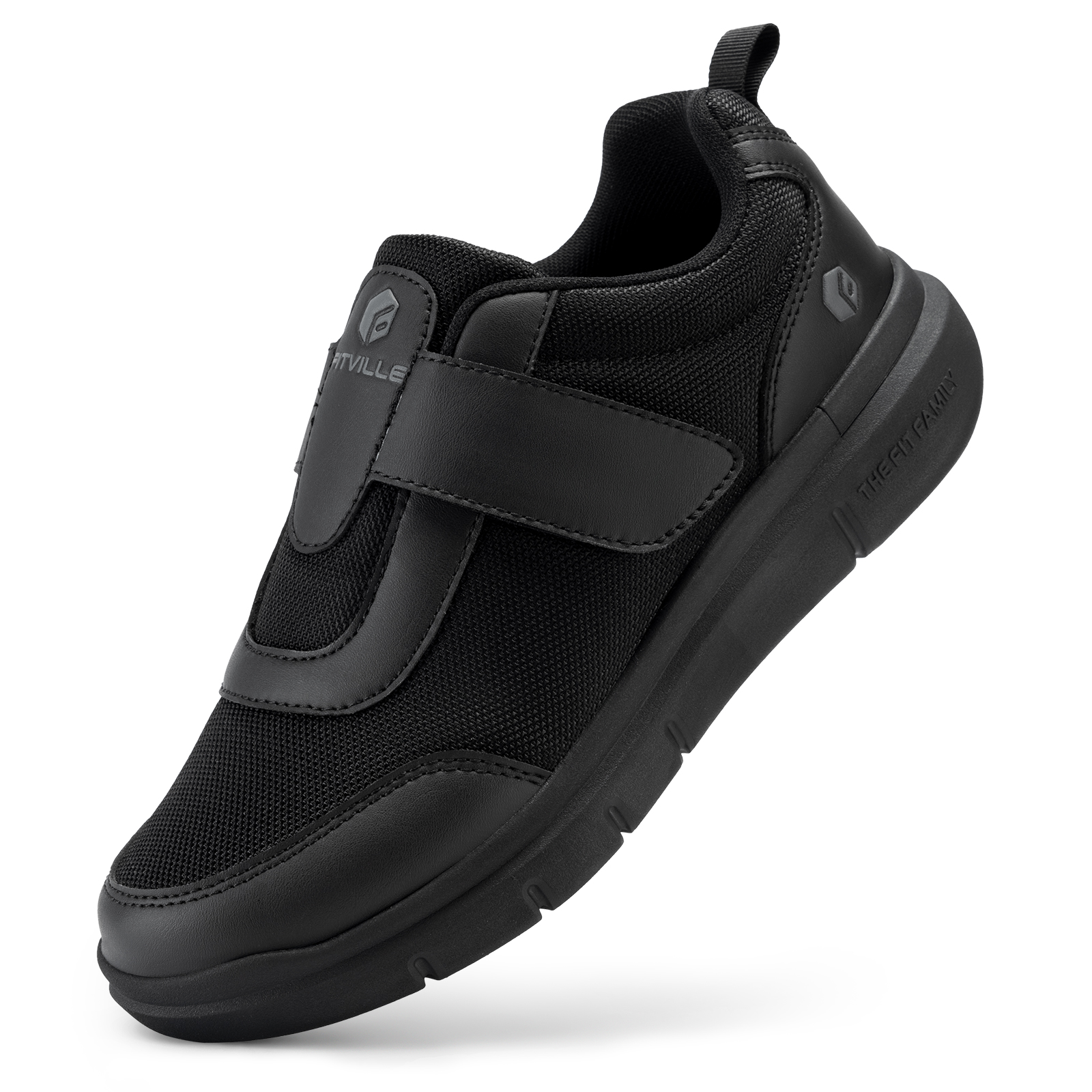 FitVille Herenschoenen Extra Brede Pasvorm voor Diabetici, Lichtgewicht Wandel- en Casual Schoenen voor Gezwollen Voeten en Neuropathie Pijnbestrijding