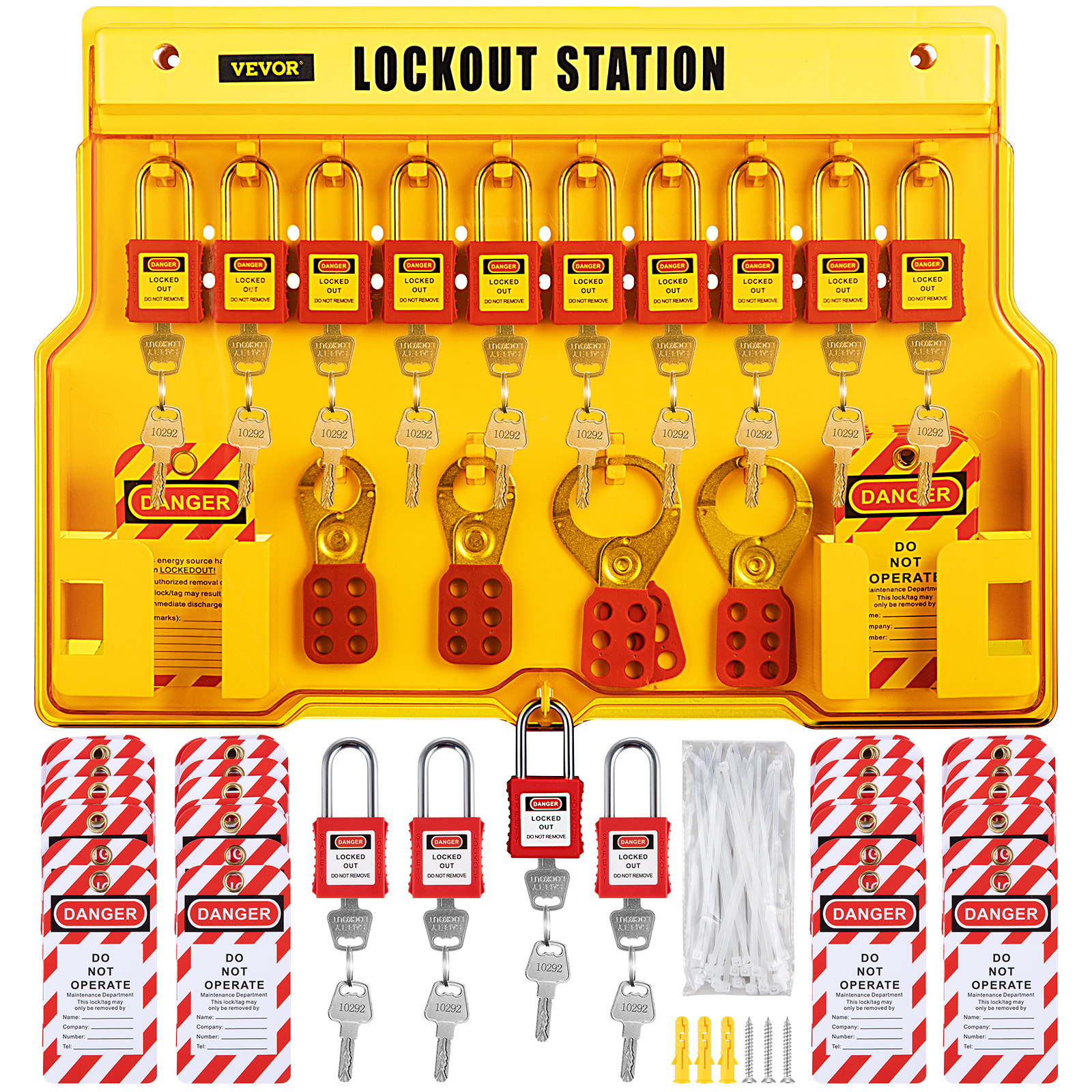 SucceBuy 26/58 PCS Lockout Tagout Kits 46 Electrical Safety Loto Kit 53PCS Industrial Includes Padlocks Personal Lockout Station