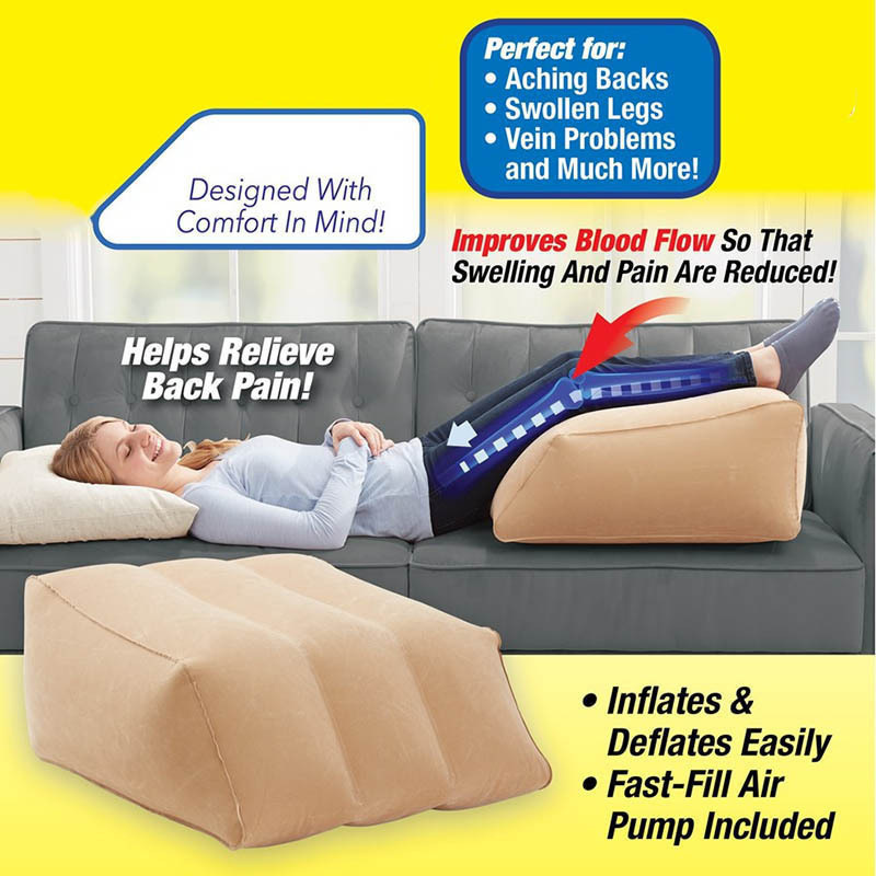 Oreiller de télévision gonflable pour les jambes, pour soulager temporairement les pieds endoloris, sciatique, outil pour les jambes