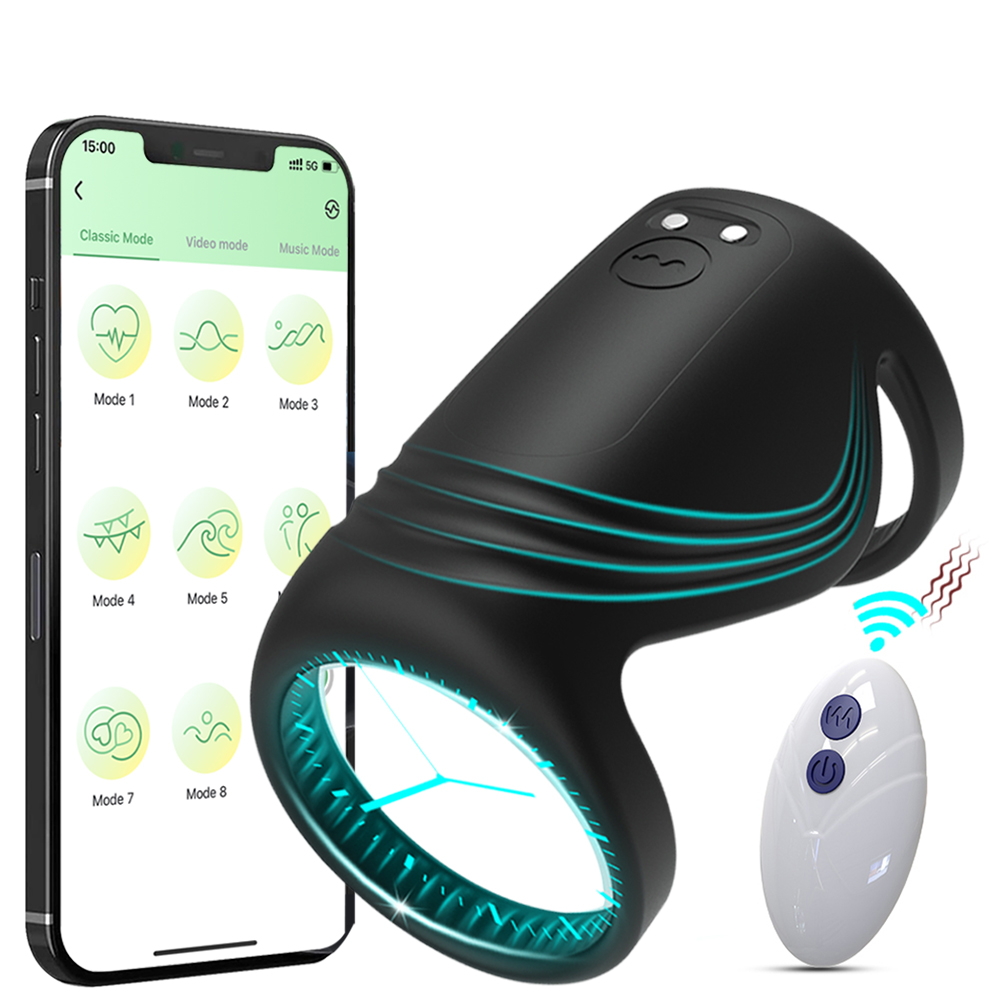 บลูทูธอวัยวะเพศชายVibratorสําหรับผู้ชายMasturbator Sex MachineอวัยวะเพศชายDelay TrainerแหวนCock Glansนวดชายของเล่นสําหรับผู้ใหญ่