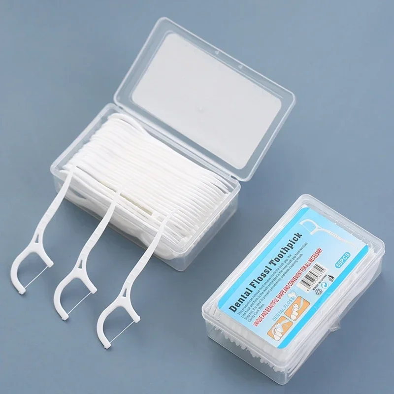 50/100 Stuks Dental Floss Flosser Picks Tandenstokers Tanden Stok Gebitsreiniging Rager Mondhygiëne Care Tool