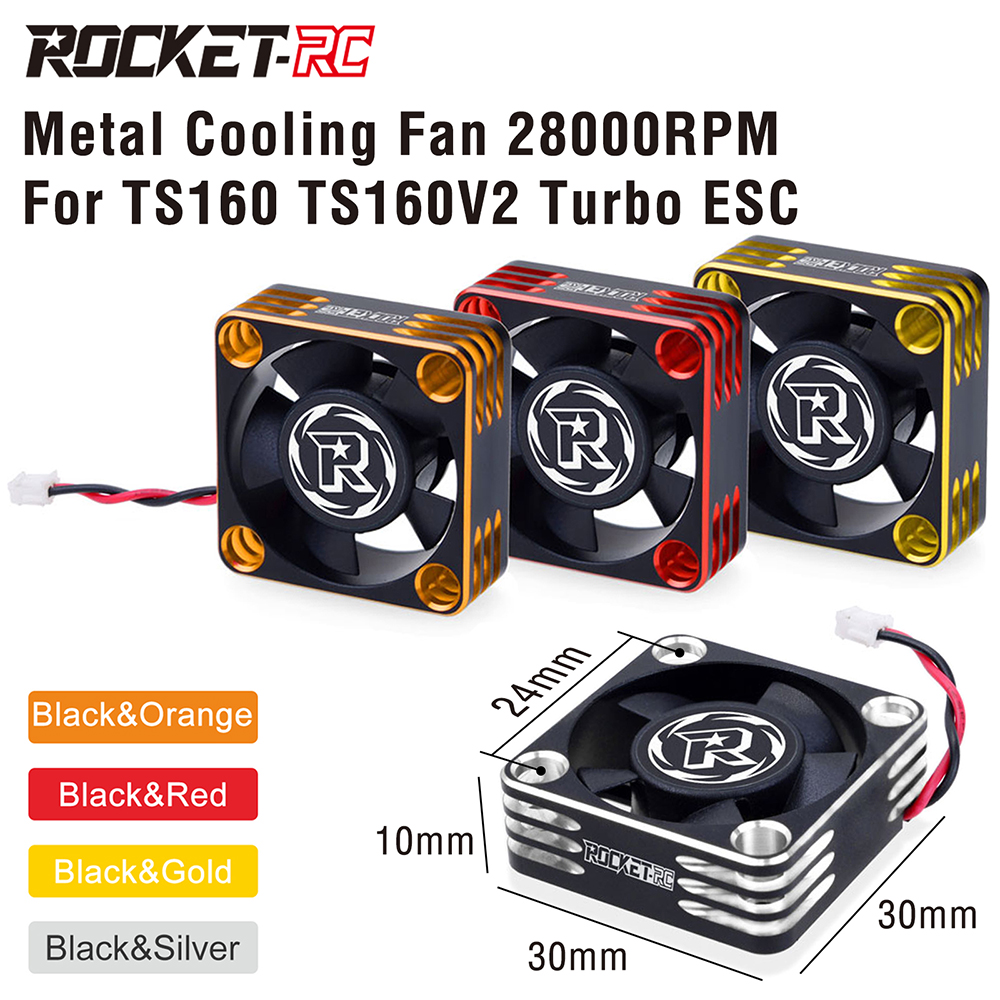 Rocket Metal Cooling Fan 30mm 28000RPM/5-8V ESC for TS120 TS160 Turbo ESC 1/10 1/8 1/12 RC Car ESC Cooling
