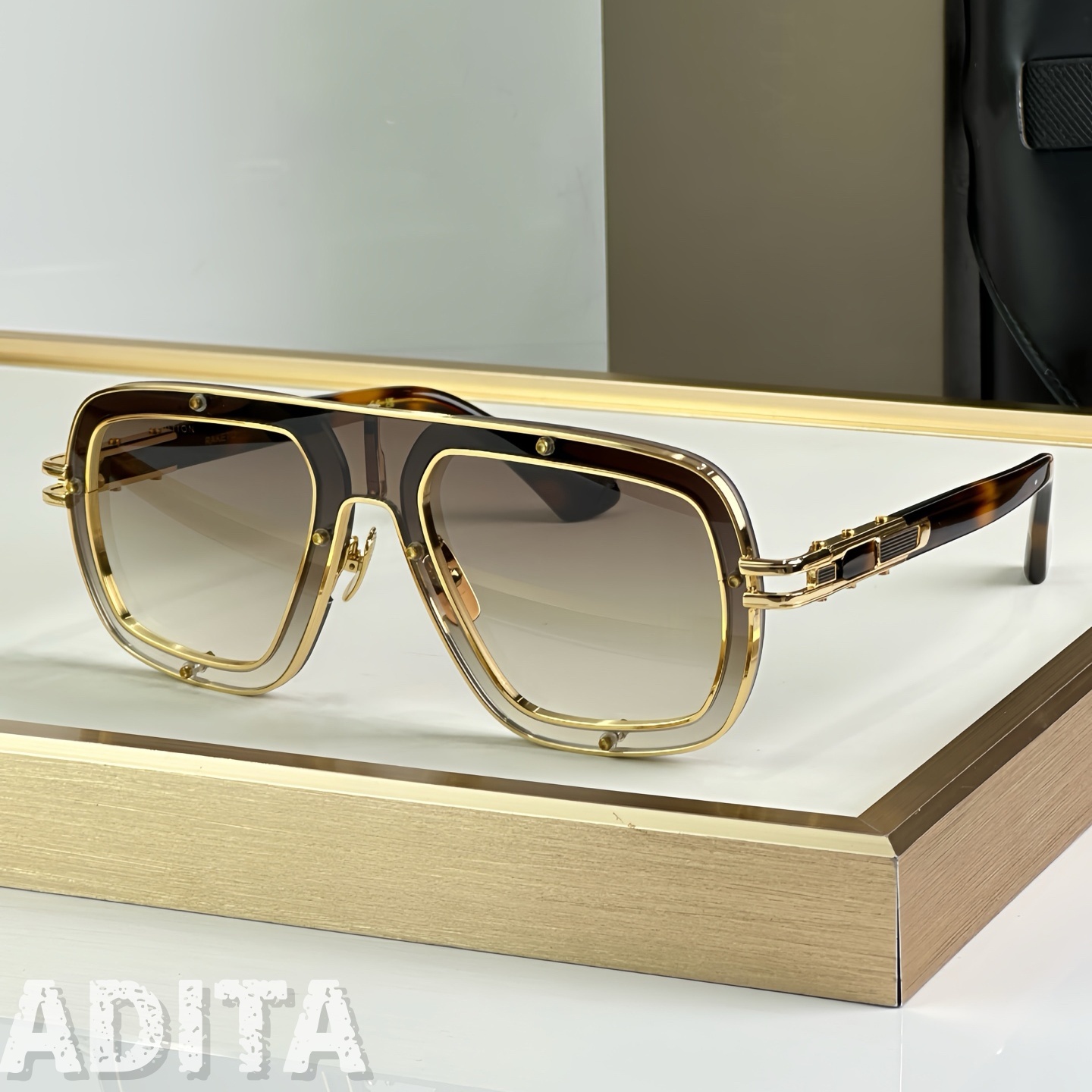 ADITA RAKETO DTS427 Gafas de sol de alta calidad para hombre, gafas de sol clásicas de marca de lujo para mujer, gafas de sol de moda UV400 con caja