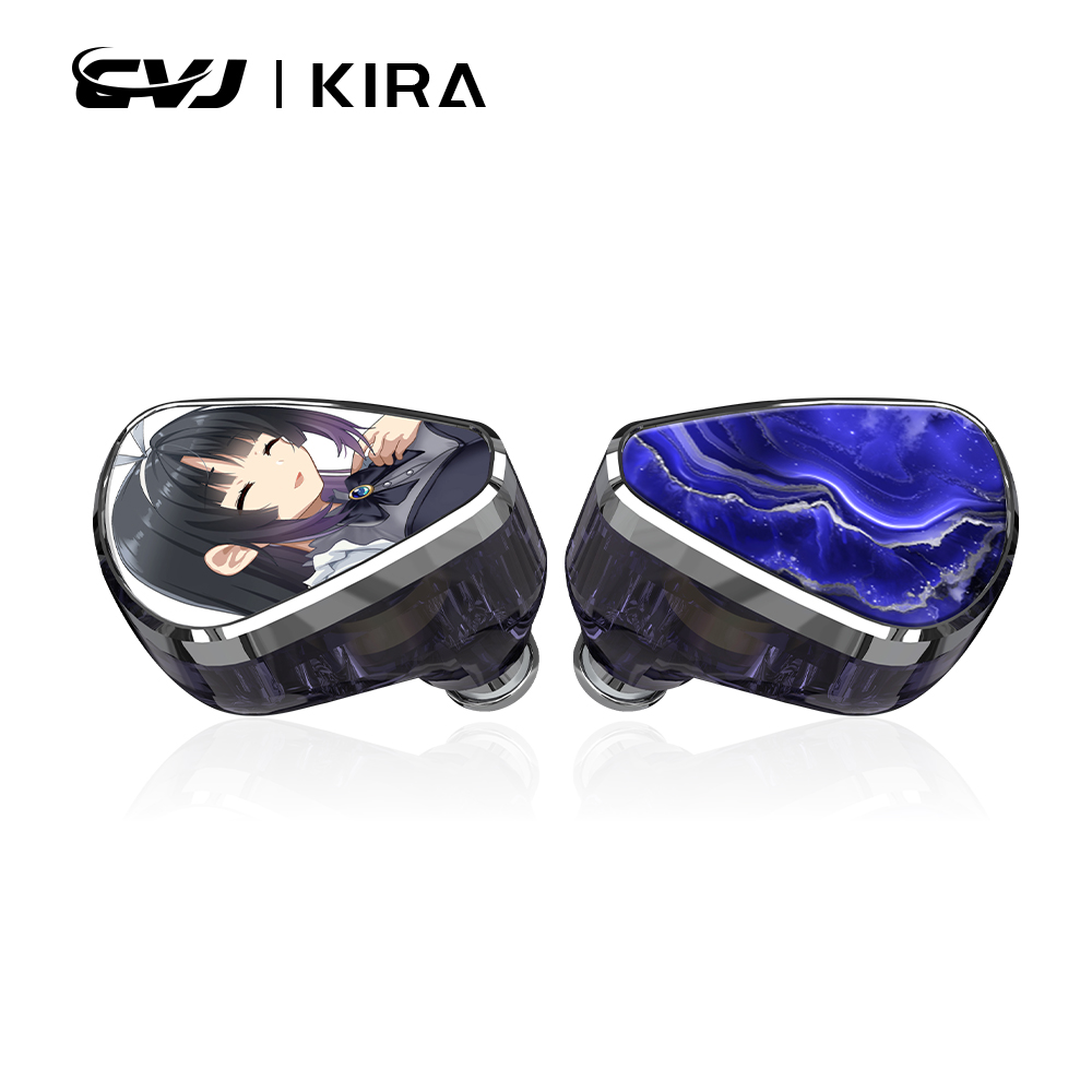 CVJ KIRA Słuchawki Dokanałowe HiFi IEM Przetwornik Dynamiczny 10mm Pleciony Kabel z Żyłami Pokrytymi Srebrem Profesjonalne Monitory 3.5mm/4.4mm/Type-C Opcjonalnie