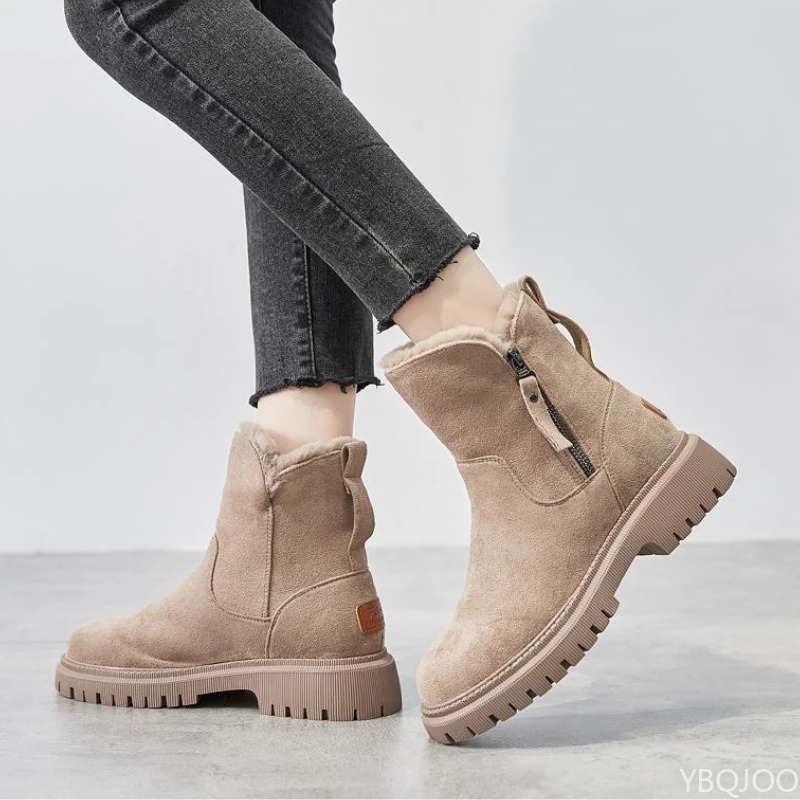Winter New Women's Shoes Cold resistant Warm Thick Simple Comfortable Anti slip Wear resistant Women's Cotton Shoes