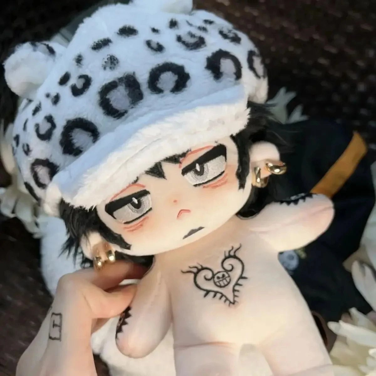 20cm Anime peran Trafalgar D air Law Cosplay mewah boneka tubuh kartun Dress Up Plushie bantal mainan figur Giftelysia co