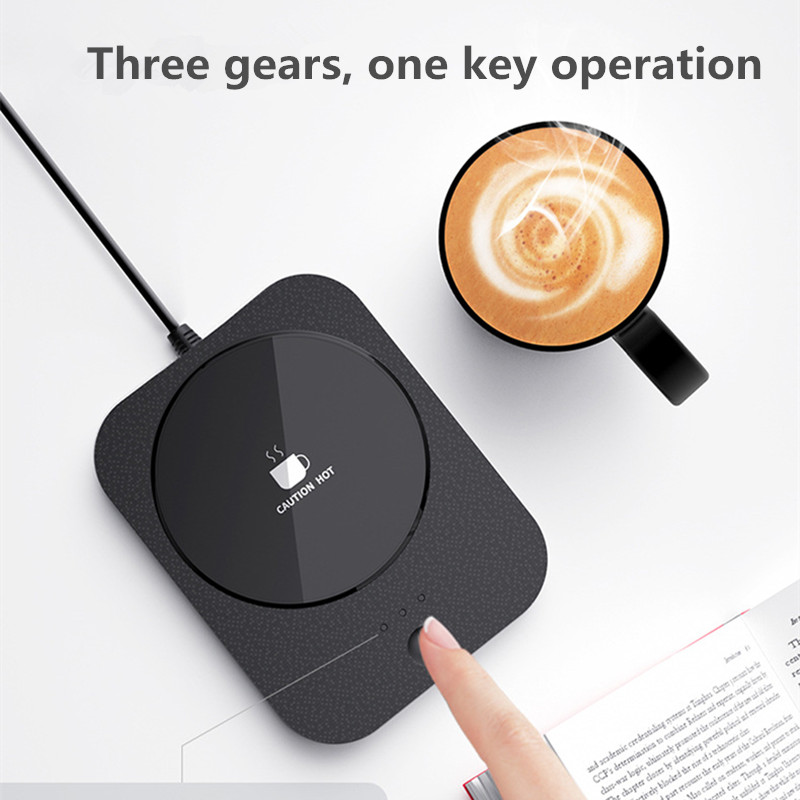 Calentador de tazas USB para café, leche, té, agua, temperatura ajustable, posavasos de calefacción para el hogar y la Oficina, Calefacción Automática de invierno