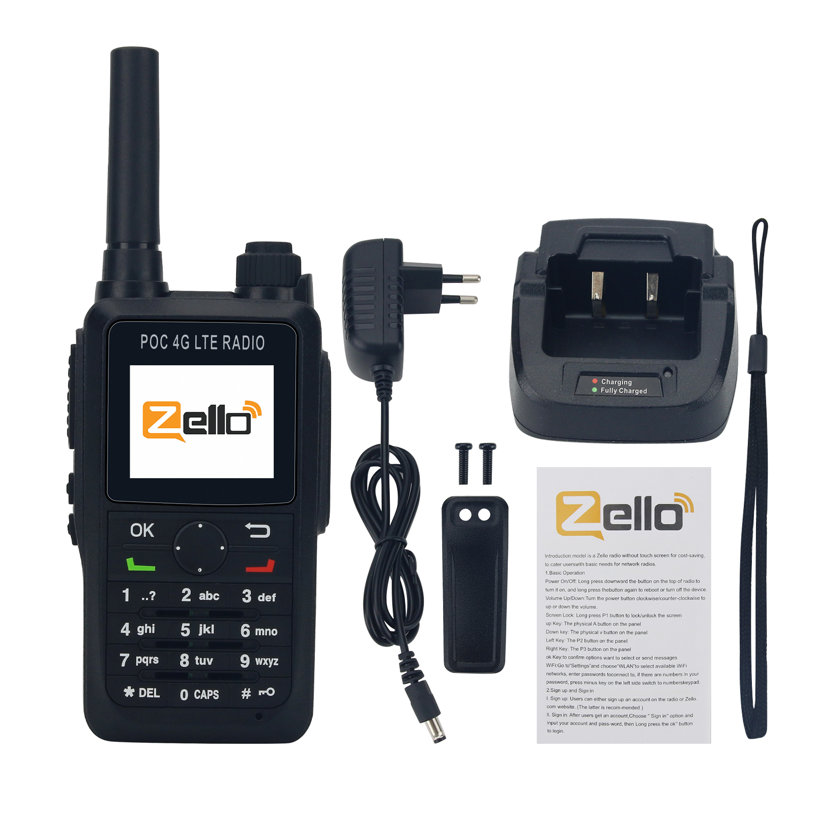 HamGeek W100 Zello Radio 4G POC Radio IP68 Wasserdichtes Walkie-Talkie mit Batteriekapazität von 5200 mAh