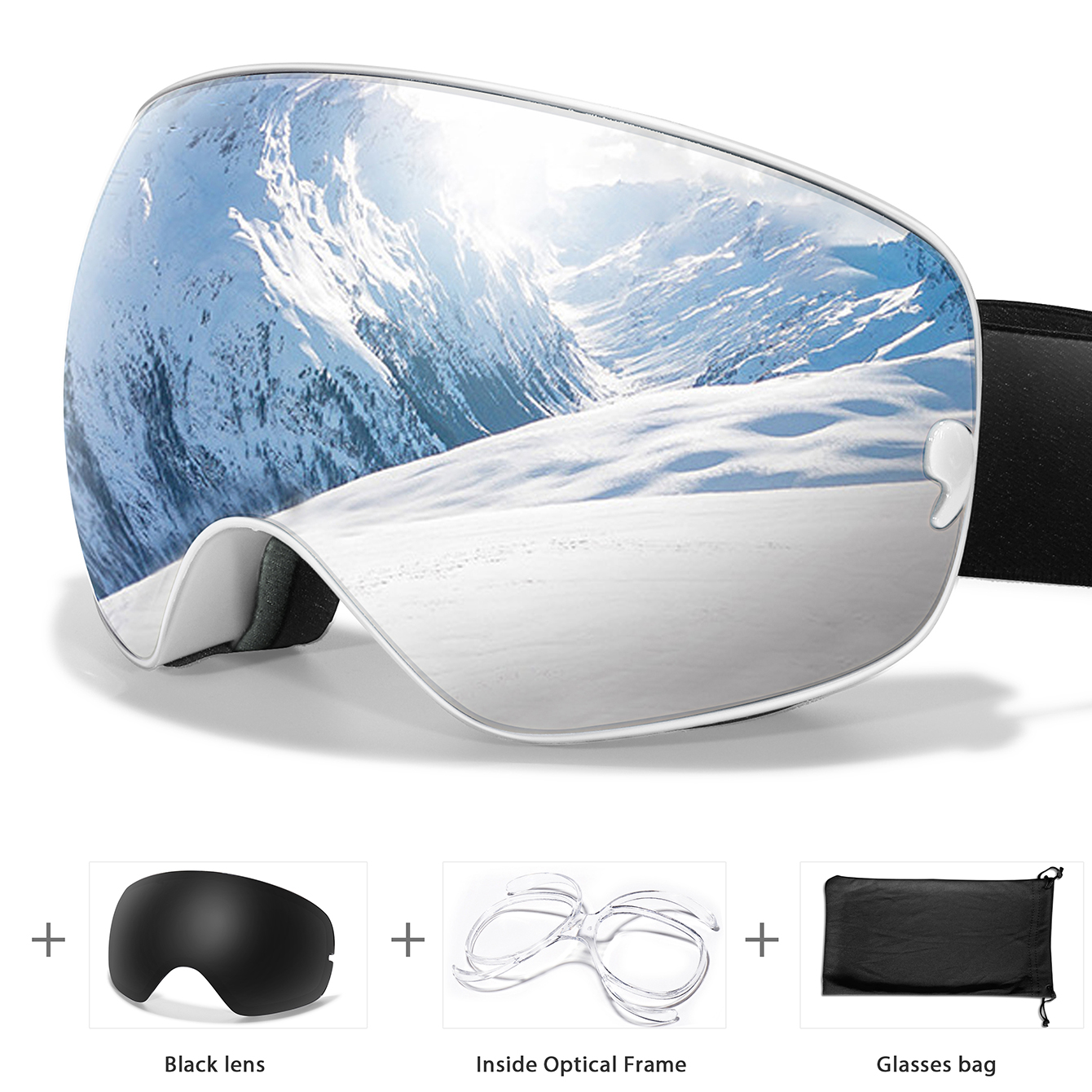 Óculos de esqui das mulheres dos homens esportes ao ar livre anti-nevoeiro snowboard snowmobile óculos uv400 lente caríngável adolescente charistmas ciclismo