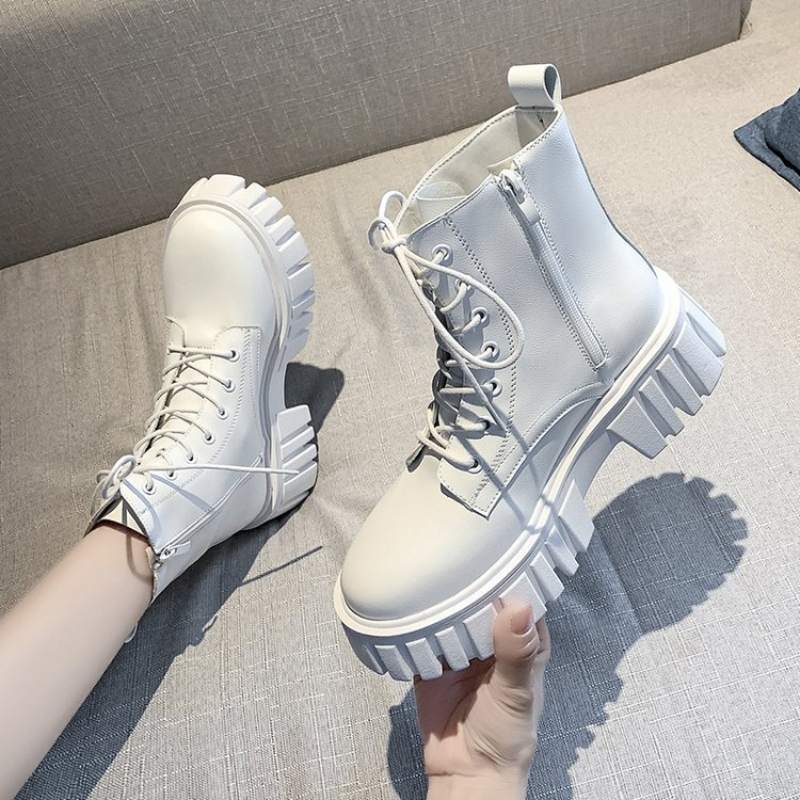 Nieuwe dames leren laarzen Outdoor antislip wandelschoen Mode comfort zachte zolen laarzen casual damesschoenen Mujer