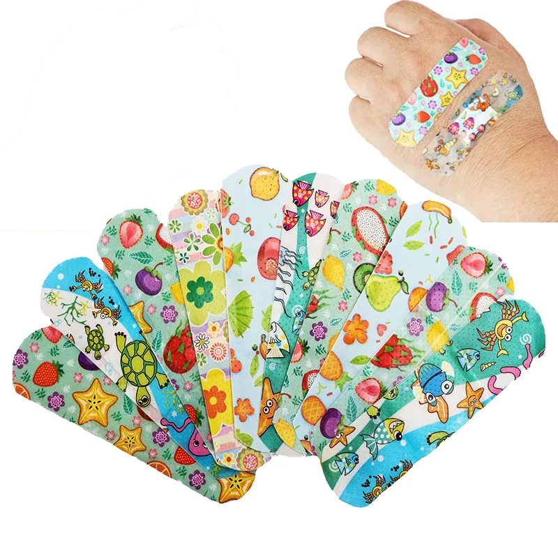 Padrão de desenho animado à prova d'água hemostasia band aid adesivos para crianças bandagem adesiva ferida gesso kit de primeiros socorros de emergência