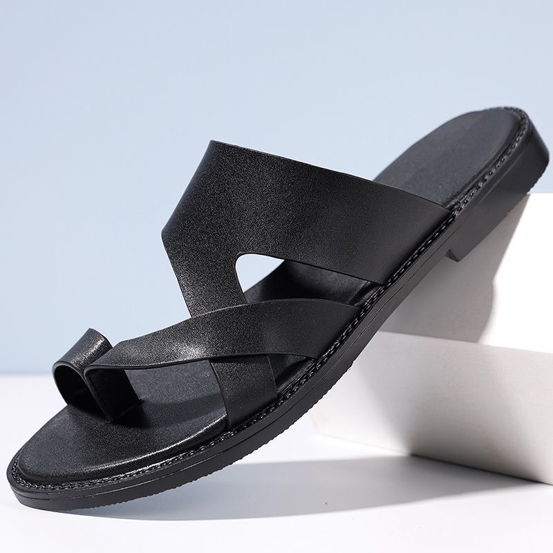 Sandalen voor Mannen Slippers Echt Leer Luxe Merk Mode Mannen Flats Casual Antislip Strand Sandalia Zapatos Hombre 2024