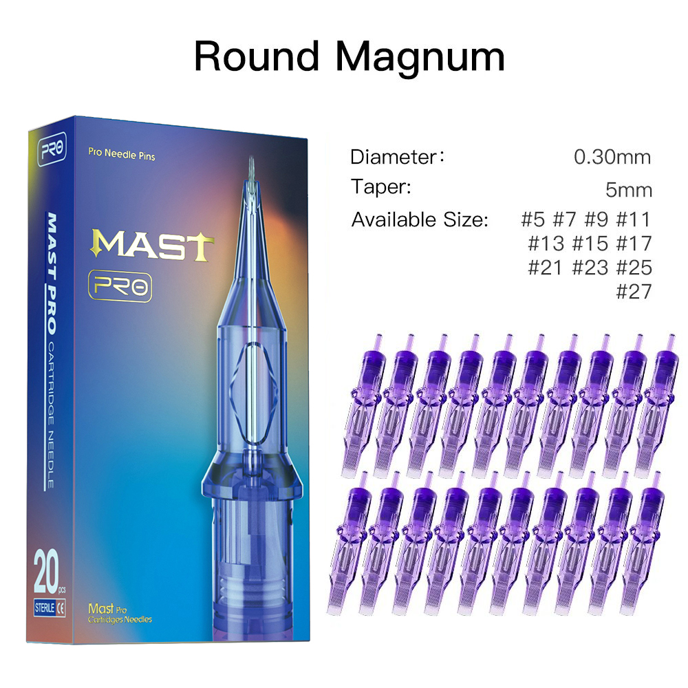 Mast PRO Round Magnum RM 100% Original Esterilizado Agulhas de Tatuagem Maquiagem Cartucho de Tatuagem Permanente Acessórios 20 pçs/caixa