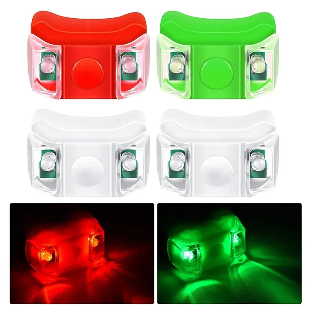 4x led luzes de navegação do barco para barco iate barco a motor bicicleta caça noite pesca silicone barco luzes sinais volta prático