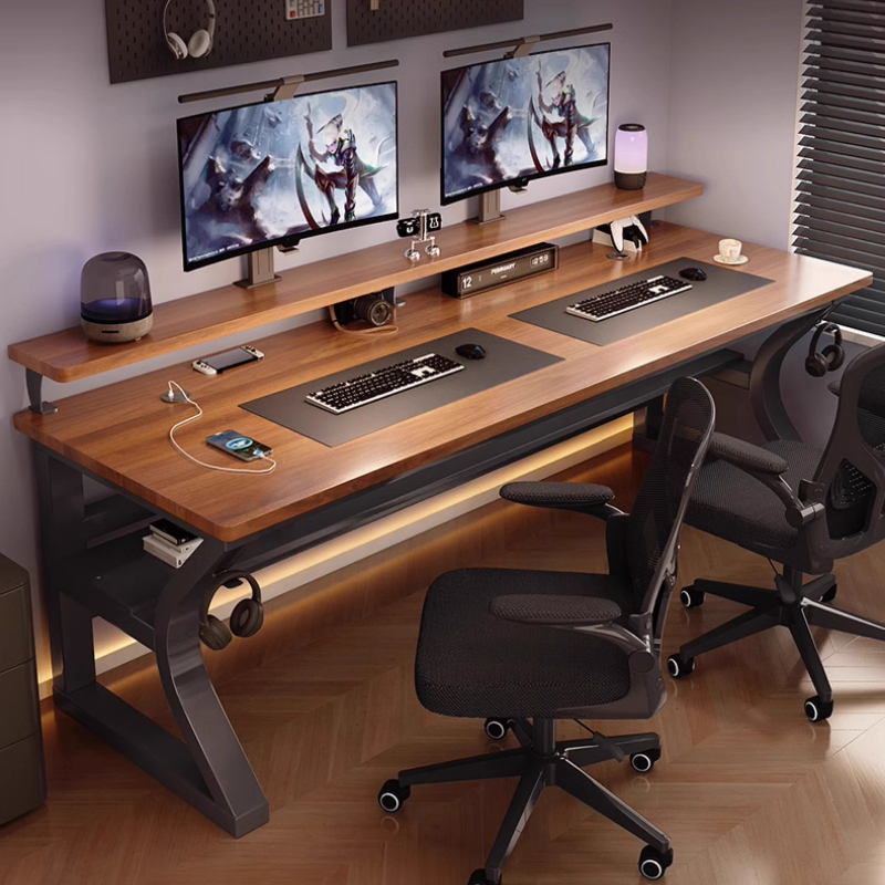 Escritorios de oficina modernos de diseño de madera, Escritura casera de lujo, escritorios grandes para ordenador portátil, muebles de Escritorio de pie para juegos