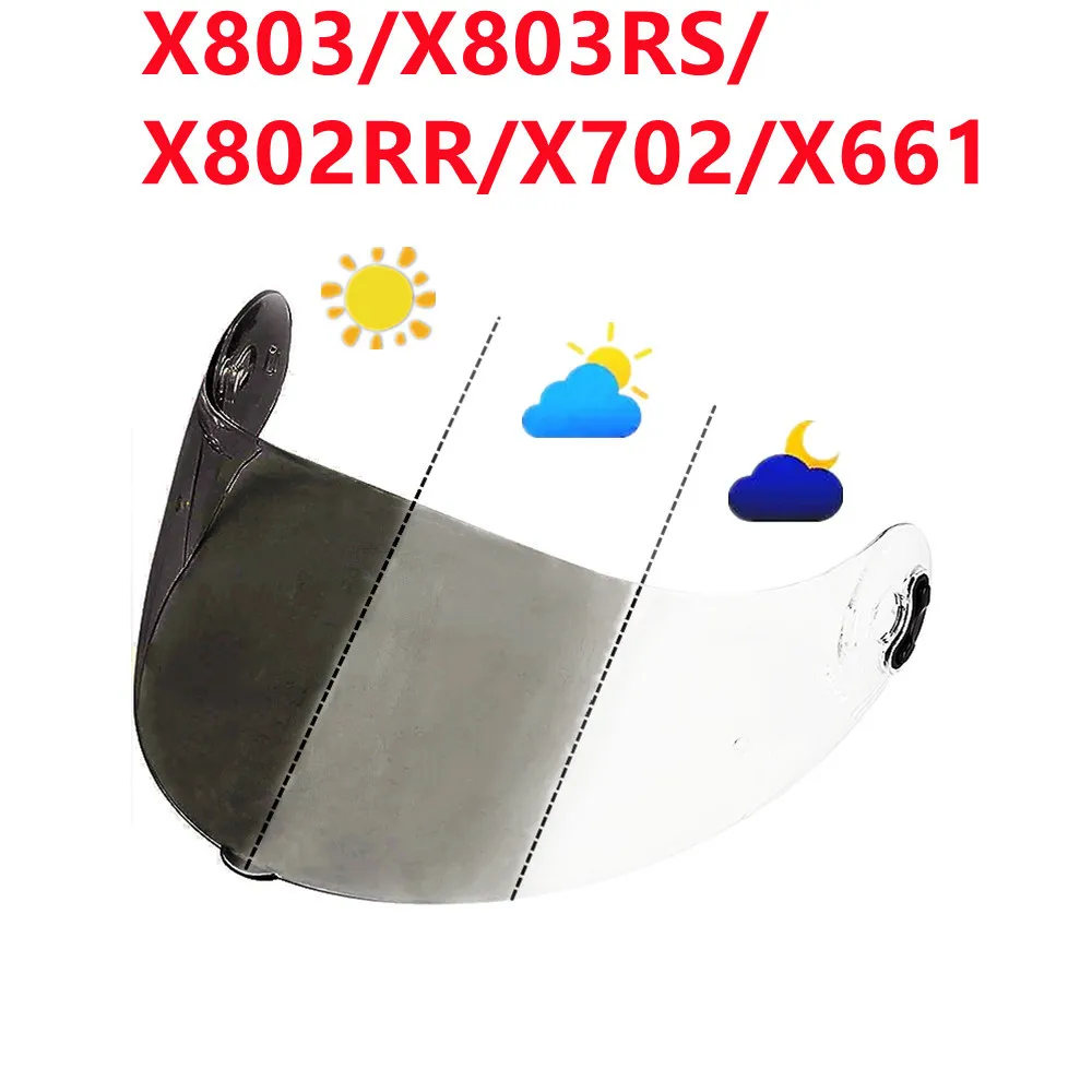 Visière photochromique pour NOLAN x-lite X-803 X-802 X-702 X-661 X603, lunettes de casque, bouclier d'écran, accessoires de pare-brise