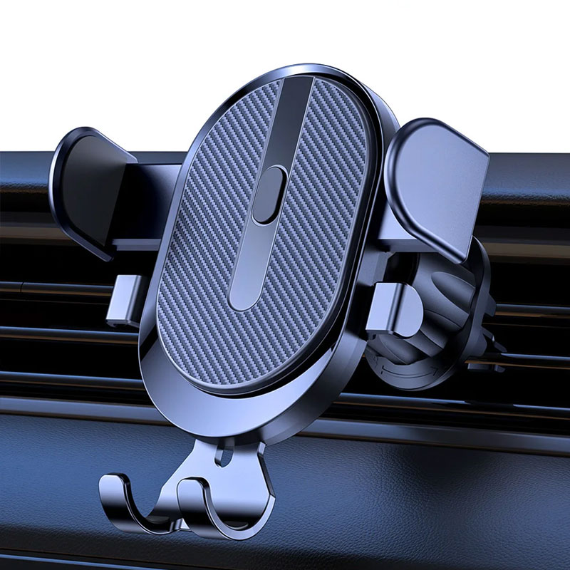 Suporte do telefone móvel para carro, saída de ar, sensor de gravidade, riangle gravidade, fosco simplicidade, sólido, material metálico