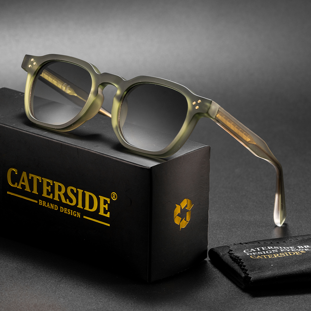 Nouvelles lunettes de soleil carrées CATERSIDE pour hommes, design personnalisé des branches, lunettes de soleil pour femmes, idéales pour les voyages, les fêtes, les festivals, cadeau
