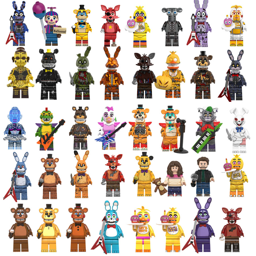 ฟิกเกอร์เกม FNAF Nights ใหม่ ตัวต่อขนาดเล็ก ของเล่นโครงกระดูกสุดระทึก ของขวัญเด็ก ของเล่นเด็ก mould king