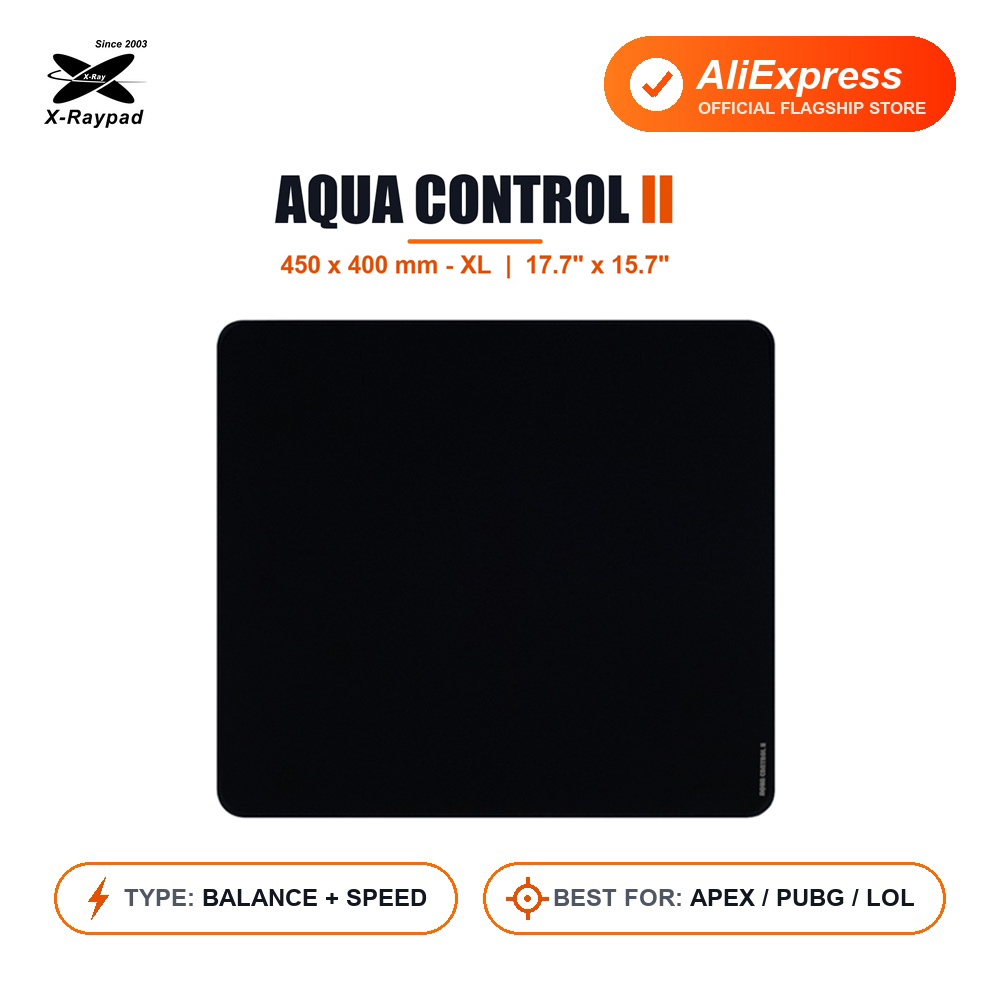 450x400x4mm XL X-Raypad Aqua Control 2 Gaming Mouse Pads Black Or White Version X-Raypad AC2