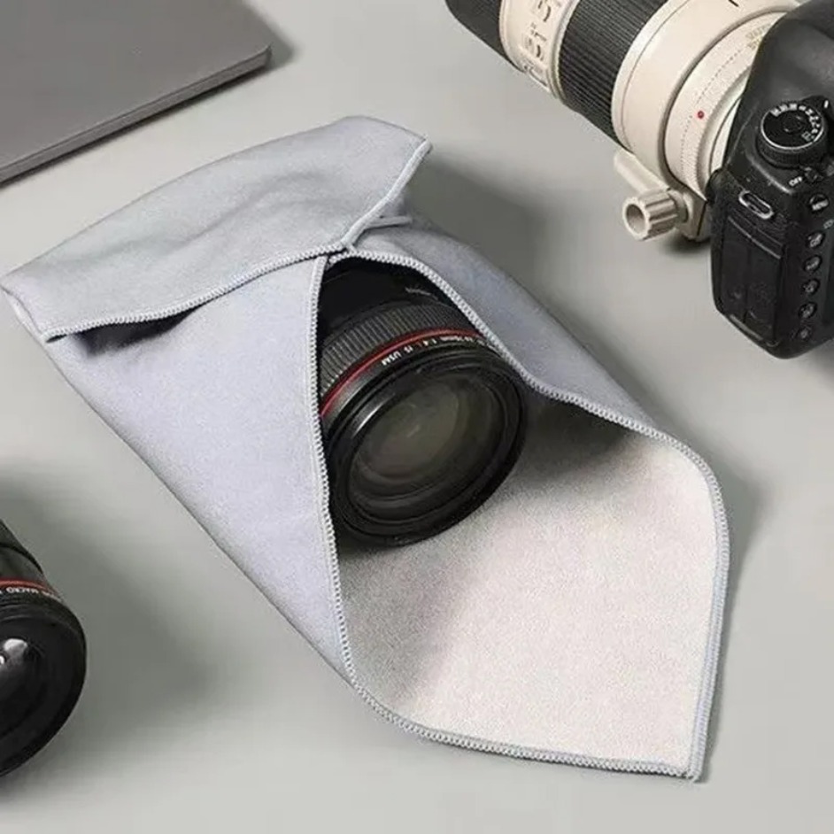 Folding Cloth Self-Adhesive Camera Storage Bag: Plush, Anti-Scratch Photography Camera Protective Wrap with Soft Wrapping Cloth