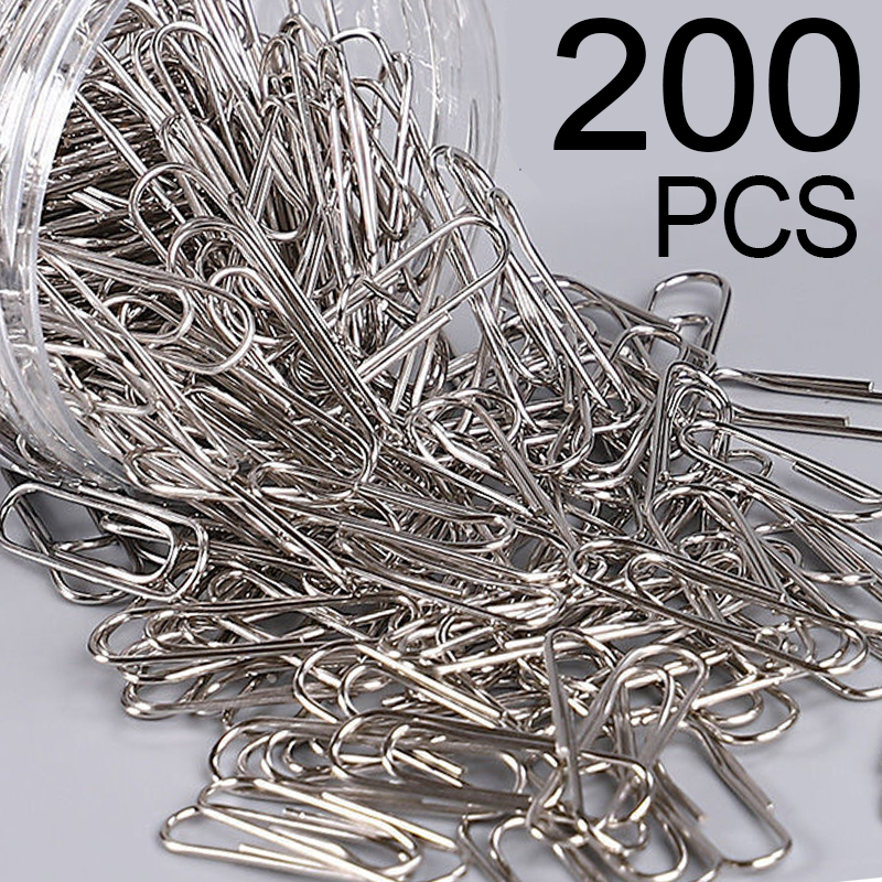 50/100/200 pièces pinces à papier en métal pince de liaison fournitures de rangement de bureau à domicile Anti perte Mini signet planificateur marquage papiers