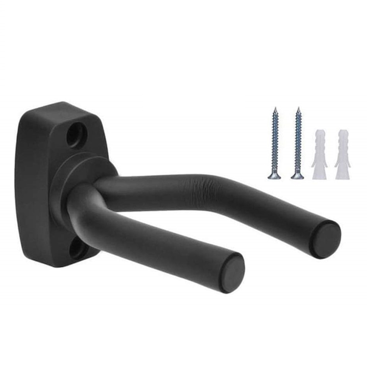 Guitar Wall Mount Hanger Black Guitar Hanger Gancho de parede para todos os tamanhos Guitarras Baixo Bandolim Banjo Ukulele