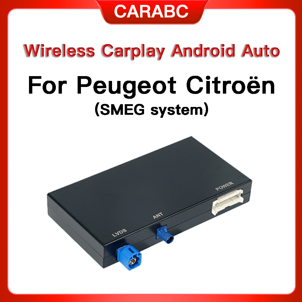 Adaptador Carplay inalámbrico para Peugeot Citroen, módulo Android Auto SMEG 208 2008 308 508 3008 y C4 DS3 DS5, compatible con cámara de marcha atrás