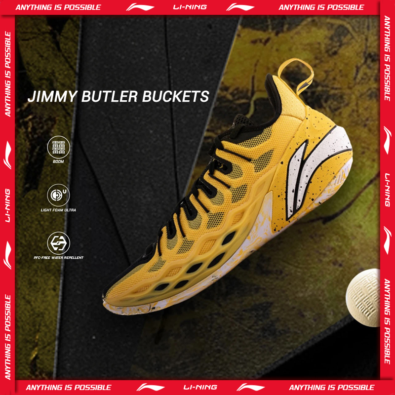 Li-Ning Men's JIMMY BUTLER BUCKETS Professional Basketball Shoes Boom Cushion LiNing Breathable Sports Shoes ABAV023