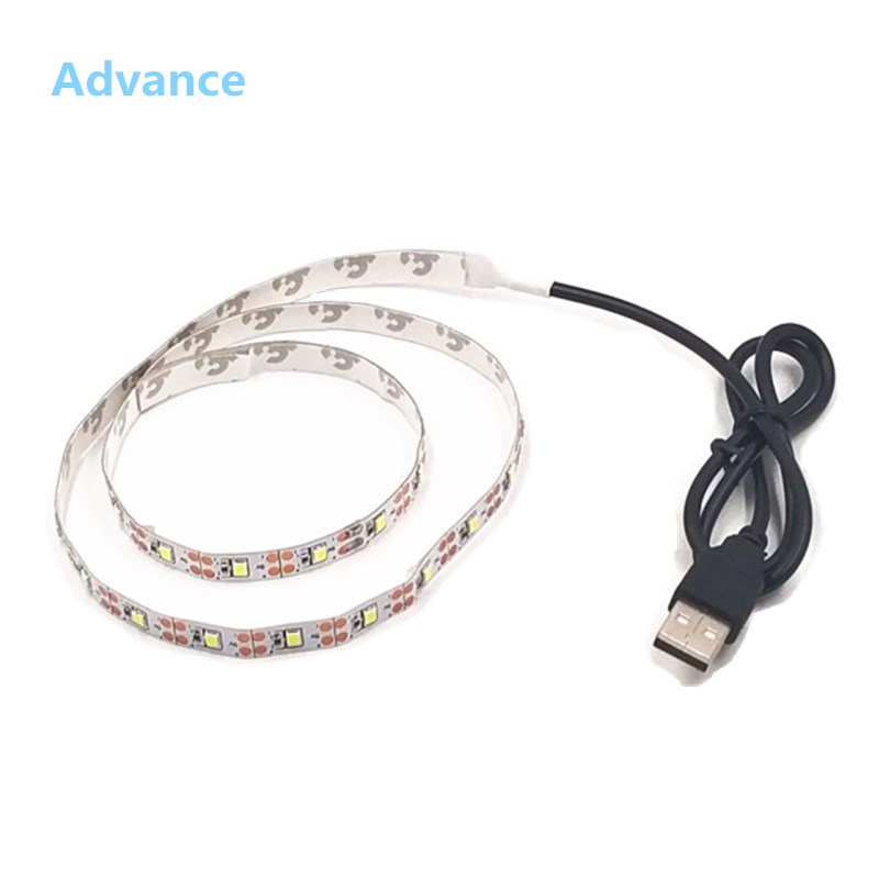 Tira de luces LED USB de 5M, 5V, 3528, 1 metro, 5 metros, amarillo, blanco frío, rosa, verde, azul, rojo, cinta SMD, luz para gabinete de techo, resistente al agua