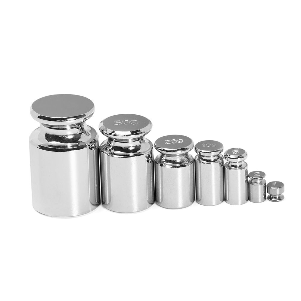 1/5 pçs conjunto de pesos de escala cromada conjunto de calibração precisa 1g 2g 5g 10g 20g 50g 100g gramas para ferramenta doméstica